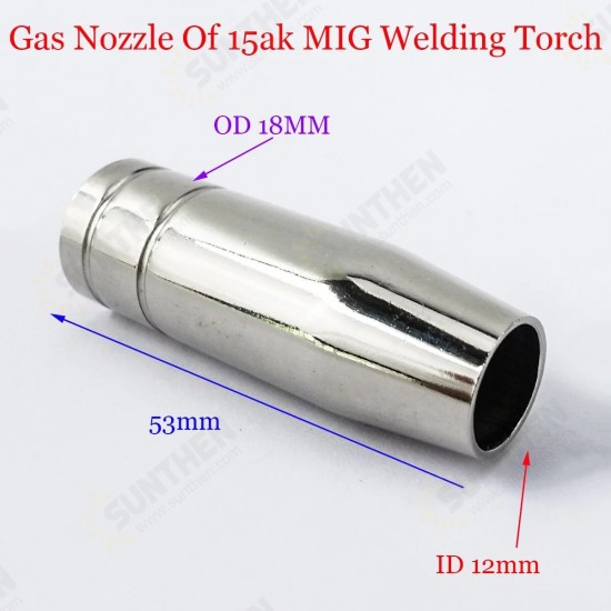 15AK Welding Torch Consumables eu Style 180A MIG Torch Nozzle Gaas Tips Guun Holder Wrench Neck for MIG Welding Machine