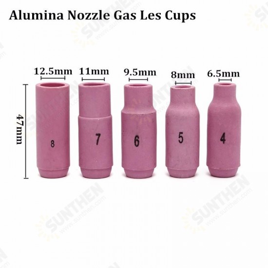 17Pcs TIG Welding Torch Cup Collet Body Nozzle Tungsten Kit WP-17 WP-18 WP-26 17Pcs TIG Welding Torch Cup Collet Body Nozzle Tungsten Kit WP-17 WP-18 WP-26
