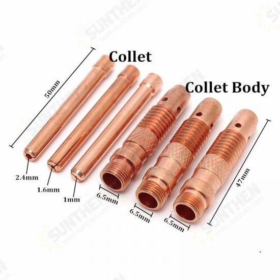 17Pcs TIG Welding Torch Cup Collet Body Nozzle Tungsten Kit WP-17 WP-18 WP-26 17Pcs TIG Welding Torch Cup Collet Body Nozzle Tungsten Kit WP-17 WP-18 WP-26
