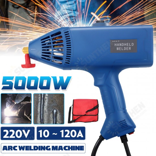 220V 5000W Handheld Portable Welding Torch Machine 2~14mm Welder Thickness