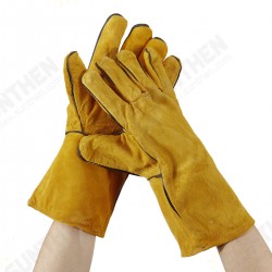 2PCS 14inch Heavy Duty Gardening Welder Gloves Men Women Thorn Proof Non-Slippery Leather Work 2PCS 14inch Heavy Duty Gardening Welder Gloves Men Women Thorn Proof Non-Slippery Leather Work