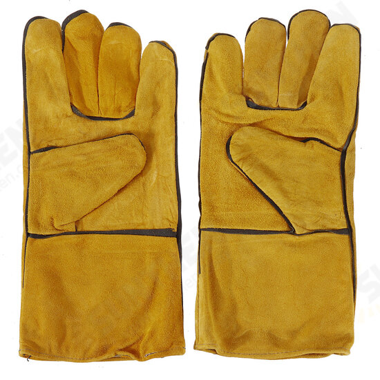 2PCS 14inch Heavy Duty Gardening Welder Gloves Men Women Thorn Proof Non-Slippery Leather Work