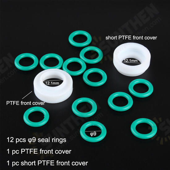 38Pcs TIG Welding Stubby Torch Ring Slot Joint Clamp Glass Cup for WP-17/18/26