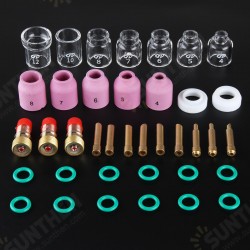 38Pcs TIG Welding Stubby Torch Ring Slot Joint Clamp Glass Cup for WP-17/18/26 38Pcs TIG Welding Stubby Torch Ring Slot Joint Clamp Glass Cup for WP-17/18/26