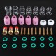 38Pcs TIG Welding Stubby Torch Ring Slot Joint Clamp Glass Cup for WP-17/18/26