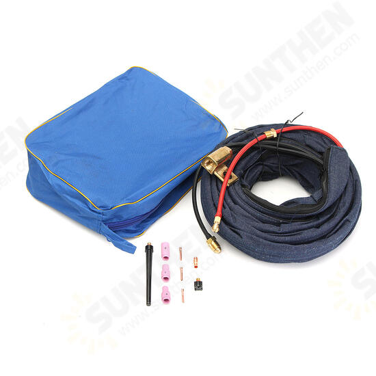 4 8M 250AMP Air Water-Cooled TIG Flexible Welding Torch Kit Parts For WP20-25