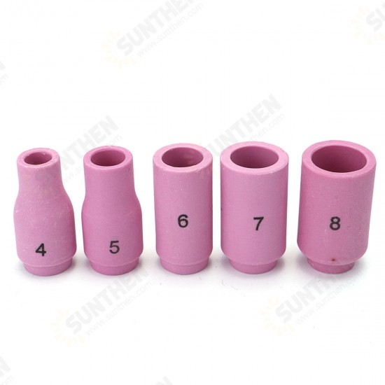 40PCS TIG Welding Stubby Gas Lens #10 Pyrex Cup Kit for Tig WP-17/18/26 Torch