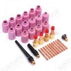 46 pcs TIG Welding Torch Gas Lens Kit WP-17 WP-18 WP-26 WL20 Lanthanate Tungsten 46 pcs TIG Welding Torch Gas Lens Kit WP-17 WP-18 WP-26 WL20 Lanthanate Tungsten
