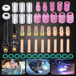 49Pcs TIG Welding Torch Stubby Gas Lens #10 Pyrex Glass Cup Kit for WP-17/18/26 49Pcs TIG Welding Torch Stubby Gas Lens #10 Pyrex Glass Cup Kit for WP-17/18/26