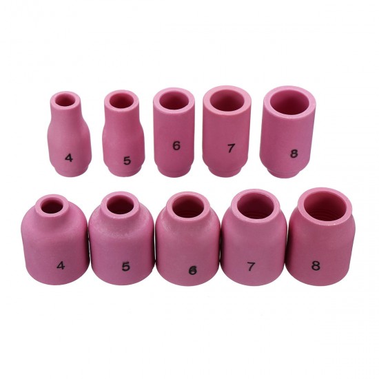 49Pcs TIG Welding Torch Stubby Gas Lens #10 Pyrex Glass Cup Kit for WP-17/18/26