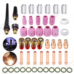 49Pcs TIG Welding Torch Stubby Gas Lens #10 Pyrex Glass Cup Kit for WP-17/18/26 49Pcs TIG Welding Torch Stubby Gas Lens #10 Pyrex Glass Cup Kit for WP-17/18/26