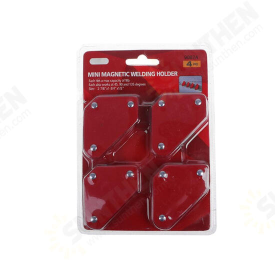 4Pcs Welding Magnet Magnetic Square Welding Holder Arrow Angle Clamp 45° 90° 135° 9Lb 4Pcs Welding Magnet Magnetic Square Welding Holder Arrow Angle Clamp 45° 90° 135° 9Lb