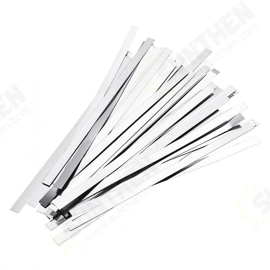 50Pcs Nickel Plated Steel Strip Nickel Plate Strap Strip Sheets for 18650 Battery Spot Welding Machine Welder Spot Welder