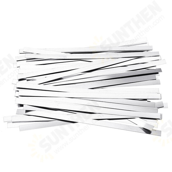 50Pcs Nickel Plated Steel Strip Nickel Plate Strap Strip Sheets for 18650 Battery Spot Welding Machine Welder Spot Welder