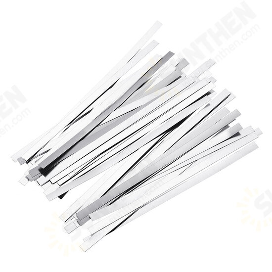 50Pcs Nickel Plated Steel Strip Nickel Plate Strap Strip Sheets for 18650 Battery Spot Welding Machine Welder Spot Welder