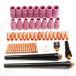 53Pcs TIG Welding Torch Parts Replacement Collet Alumina Cup Fit For WP-9/20/25 53Pcs TIG Welding Torch Parts Replacement Collet Alumina Cup Fit For WP-9/20/25