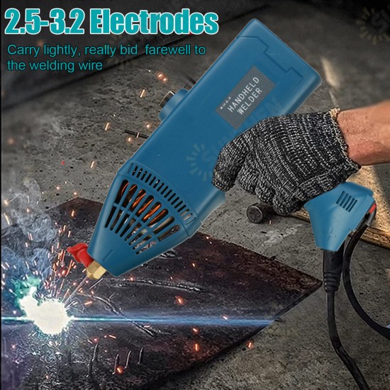 5500W ARC Welding Machine Handheld Electric Welding Tools with Ground Wire Metal Clip 220V EU Plug