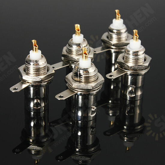 5pcs BNC Female Socket Solder Connector for Chassis Panel Mount Coaxial Cable