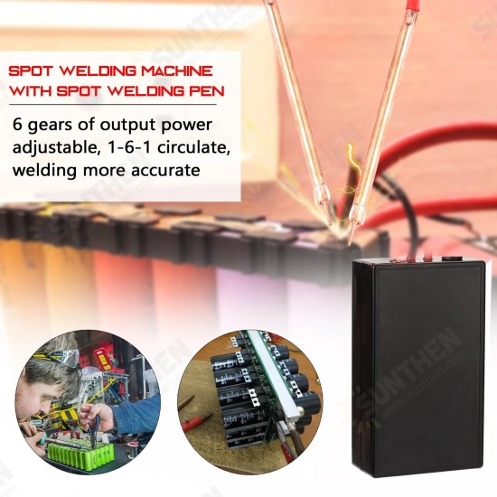 6 Gears Mini Spot Welder Portable Adjustable Welding Machine for 18650 Battery Spot Welding Tool Kit Spot Welder