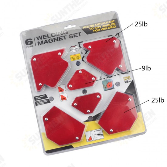 6Pcs Magnetic Welding Locator Set Holders 25lb 50lb 75lb Multi Angles Tool 6Pcs Magnetic Welding Locator Set Holders 25lb 50lb 75lb Multi Angles Tool