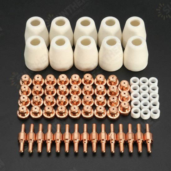 75pcs Plasma Cutter Accessories For LG-40 PT-31 Plasma Cutting Torch CUT40 CUT50 75pcs Plasma Cutter Accessories For LG-40 PT-31 Plasma Cutting Torch CUT40 CUT50