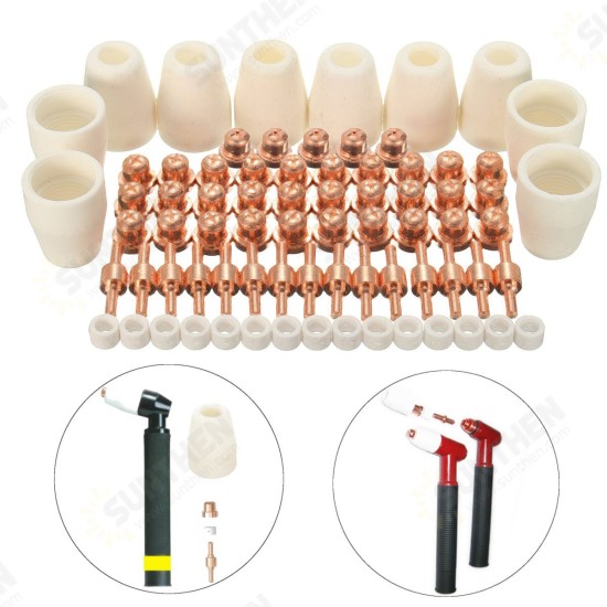 75pcs Plasma Cutter Accessories For LG-40 PT-31 Plasma Cutting Torch CUT40 CUT50 75pcs Plasma Cutter Accessories For LG-40 PT-31 Plasma Cutting Torch CUT40 CUT50