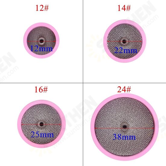 7PCS TIG Extra Large Alumina Ceramic Nozzle Cups Strainer Mesh Gas Lens 2.4mm 3/32inch Collet Gas Lens for WP17/18/26