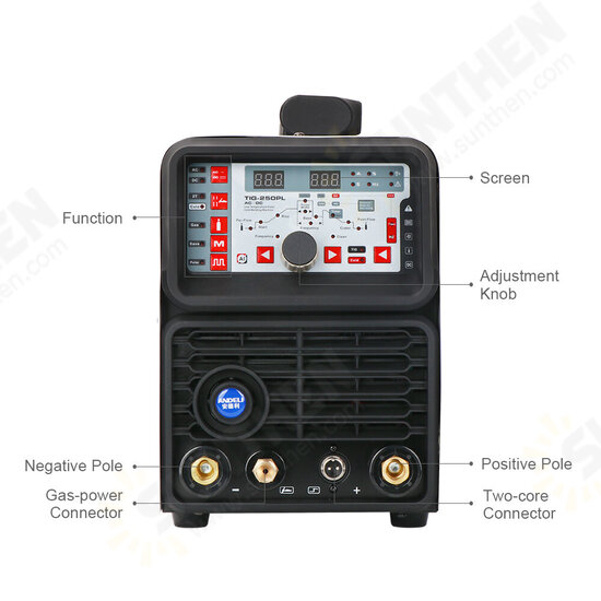 TIG-250PL 220V AC DC TIG Welder TIG Welding Machine AC DC TIG /Pulse/Cold Aluminum Welding Aluminum Welder Spot Welding