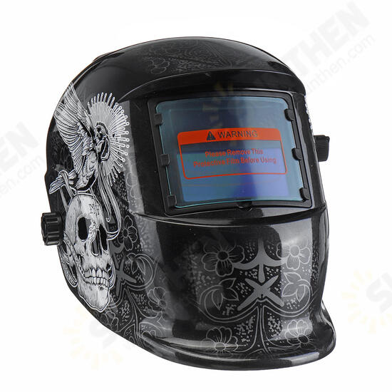 Adjustable Darkening Welding Welder Helmet Grinding Solar Powered Face Skull Mask