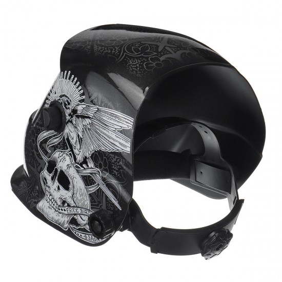Adjustable Darkening Welding Welder Helmet Grinding Solar Powered Face Skull Mask