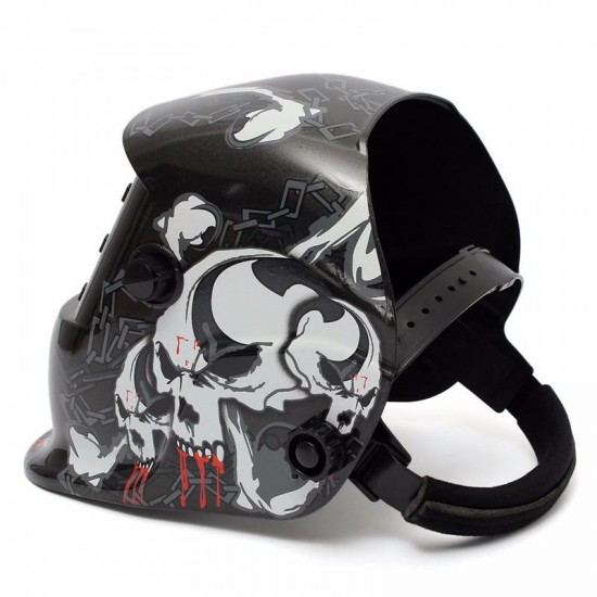 Black Skull Auto Darkening Solar Welding Grinding Welder Helmet Mask