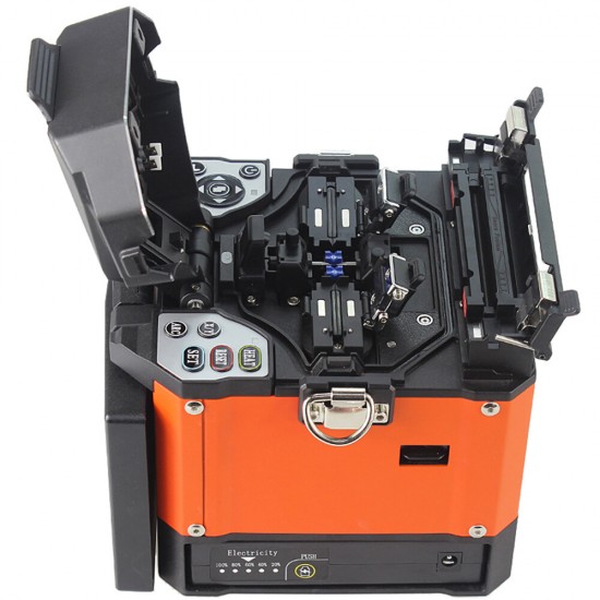 A-80S AC 110/220V Orange Automatic Fusion Splicer Machine Fiber Optic Fusion Splicer Fiber Optic Splicing Machine