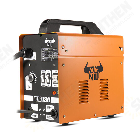 MIG-130 AC230V 50-120A AC Flux Core Wire Automatic Feed Welder Welding Machine Inverter MIG ARC Gas Gasless Welder Machine