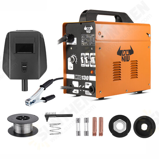 MIG-130 AC230V 50-120A AC Flux Core Wire Automatic Feed Welder Welding Machine Inverter MIG ARC Gas Gasless Welder Machine