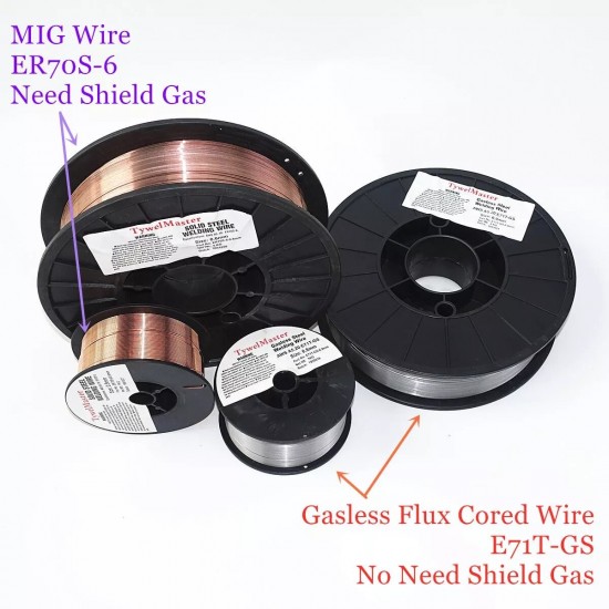 E71T-GS Cored Gasless Flux Welding Wire no Gaas or MIG Welding Wire ER70S-6 0.6 / 0.8 / 0.9mm 1kg Steel Welding Material