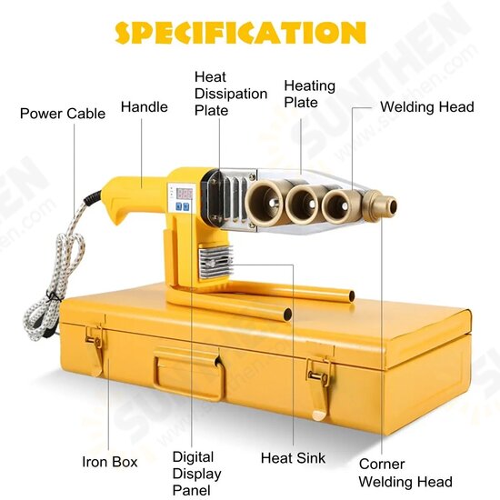 Full Auto Electric Heating Pipe Welding Tool Machine Weld For PB PPR PE PP Tube