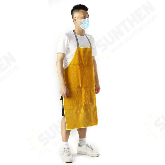 Gardening Welding Apron Protection Men Women Thorn Proof Leather Work Yellow