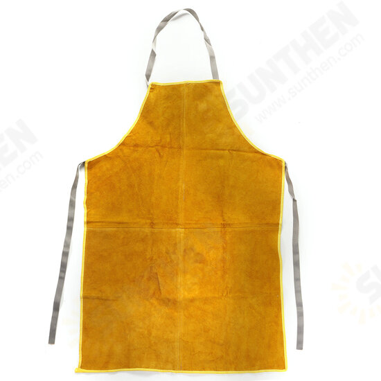 Gardening Welding Apron Protection Men Women Thorn Proof Leather Work Yellow