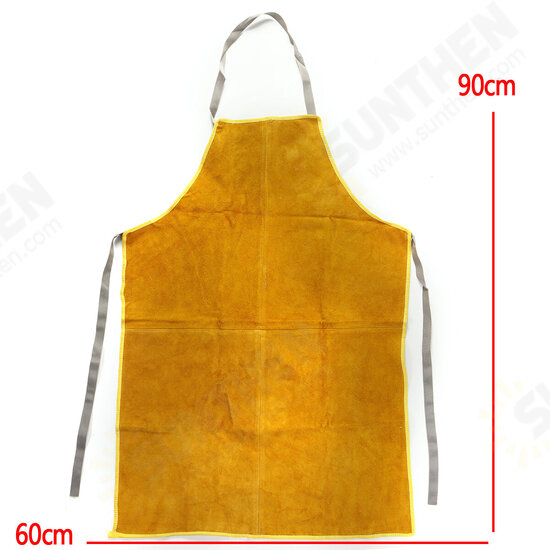 Gardening Welding Apron Protection Men Women Thorn Proof Leather Work Yellow