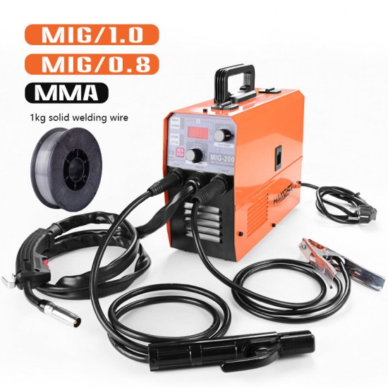 MIG-200 Electric Welding Machine 220V EU MIG Welding Machine MIG MMA LIFT TIG 3 in 1 Gasless Welding Flux Welding