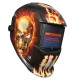 Hellfire Pattern Solar Auto Darkening Welding Helmet Weld Mask Arc Mig Tig Grinding with 2 Lens