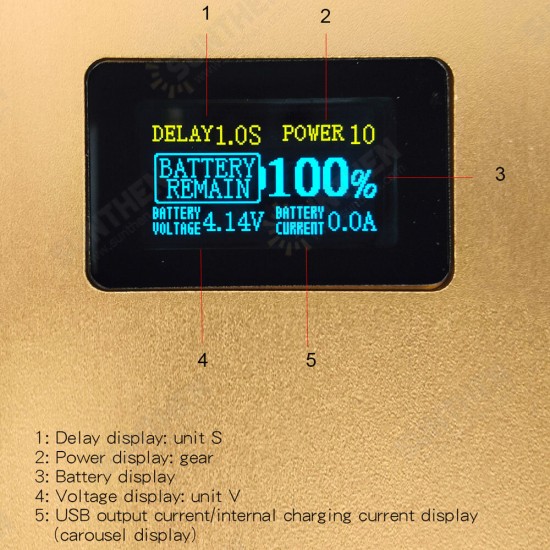 Mini Spot Welding Machine for 18650 Battery Spot Welder 20 Gears Adjustable Spot Welding Machine with Charge-pal OLED Display