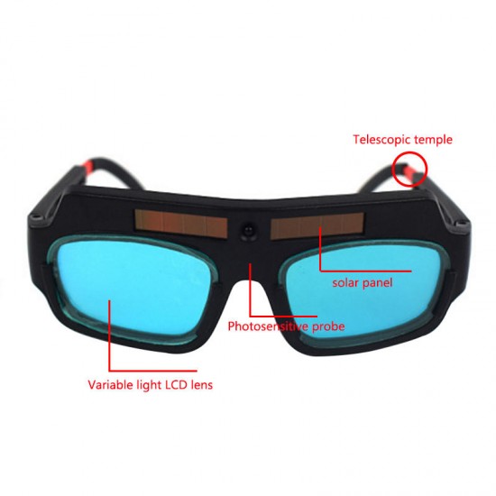 New Solar Powered Auto Darkening Welding Mask Helmet Goggle Glasses Arc PC Lens Great Goggles For Welding Protection