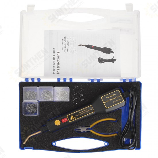 Plastic Welding Machine Kit Car Bumper Hot Stapler Plastic Welding Torch Fairing Auto Body Tool Repair Set