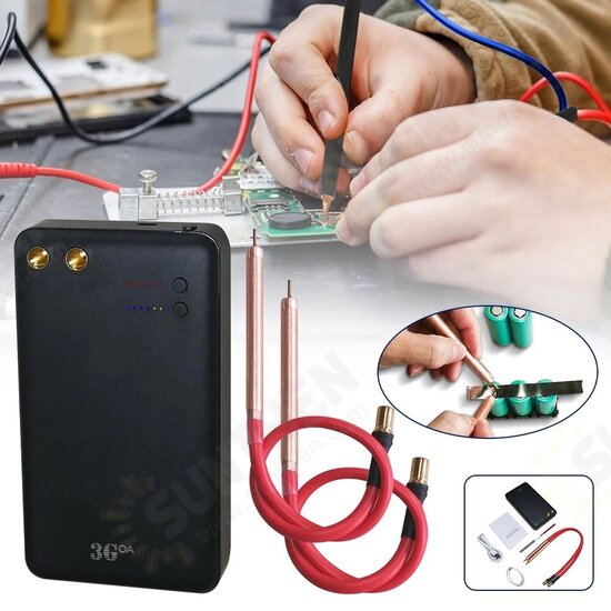 Portable Spot Welder Handheld 6 Gears Adjustable Mini Spot Welding Machine with Quick Release Pens for 18650 Battery Spot Welder