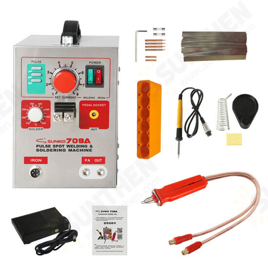 709A 3.2kw Spot Welder Machine + Universall Welding Pen for Phone 18650 Lithium Battery