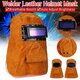 Solar Auto Darkening Filter Lens Welder Leather Hood Breathable Helmet Mask with Glasses