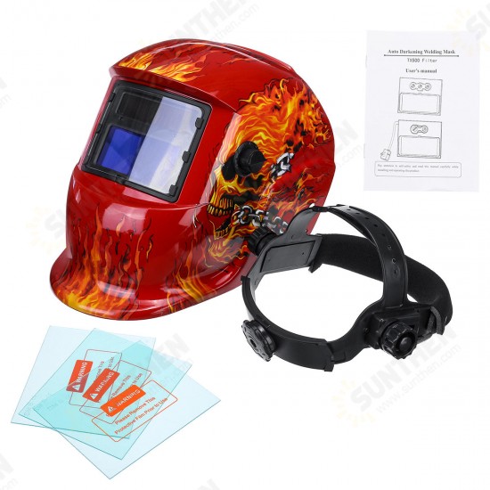 Solar Auto-Darkening Welding Helmet Len Mask Grinding Welder Protective Mask