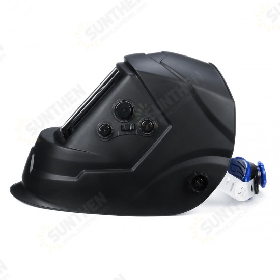 Solar Energy Automatic Dimming Welding Mask Auto Darkening Welding Helmet Area 4 Sensors External Adjustment Arc Tig Mig DIN5-DIN13