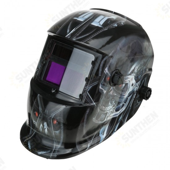 Solar Power Welding Helmet Auto Darkening Mask TIG MIG Grinding Adjustable Knob